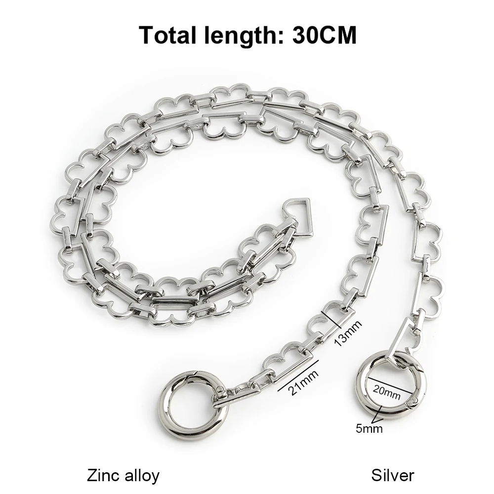 2PCS Zinc alloy New Metal Chain Cross Body For Underarm Shoulder Tote Hand-Woven Bags Replacement Strap Decoration Accessories