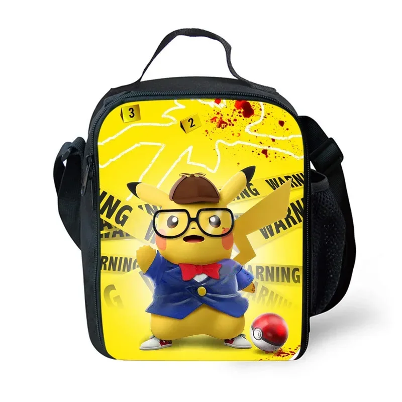 Pokemon Pikachu Student Lunch Bags Cartoon Printing Insulated Bento Bag Portable Thermal Bag Ice Pack Aluminum Foil Beverage Bag