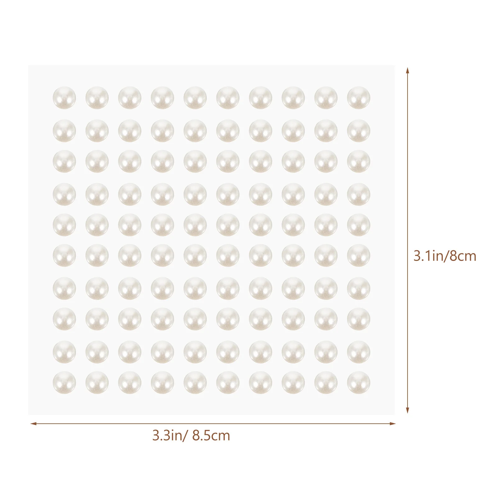 4 Sheets Adhesive Pearl Stickers Mini Face Decoration DIY Pearl Stick on Pearls for Makeup Festival Party Crafts