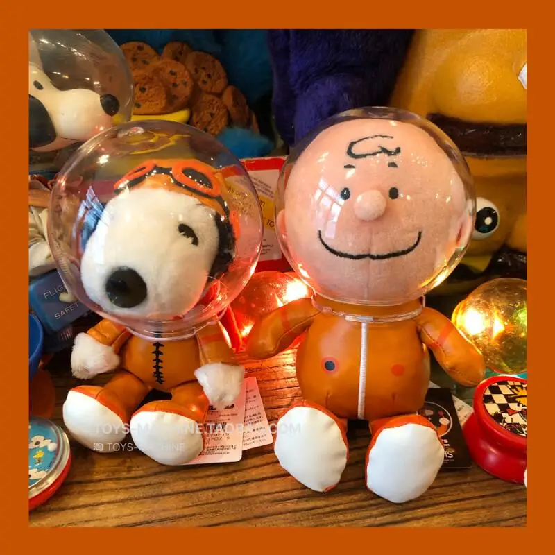Kawaii Astronaut Snoopy Charlie Brown Plush Doll Space Suit Cartoon Stuffed Toy Collectible Figure Decor Gift For Peanuts Fans