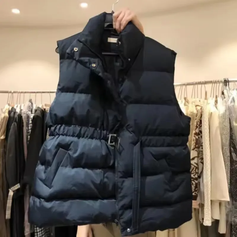 2025 New Ultra Light  Cotton Vest Jacket Women Short Sleeveless Outwear Windproof Lightweight Warm  Versatile Waistcoat Female
