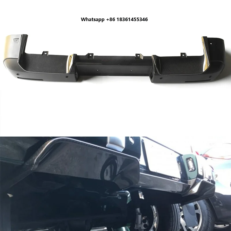 For W464 G63 Rear Bumper Lip Exterior Parts 2019 Year~ G Class W464 G63 Dry Carbon Material Rear Diffuser B Style Rear Lip