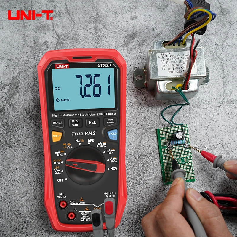 UNI-T UT61B UT61D UT61E Plus multimetro analogico digitale Tester elettrico 22000 conteggi amperometro voltmetro professionale Multi Meter
