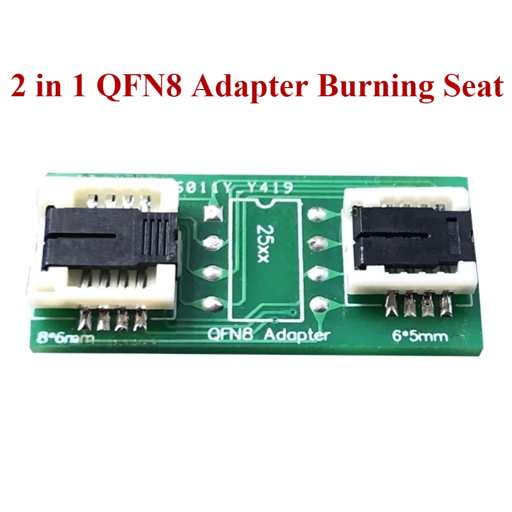 

2 in 1 QFN8 Socket Adapter for 6x5MM and 8x6MM Chips Efficient Chip Programming Burner Adapter Burning Seat