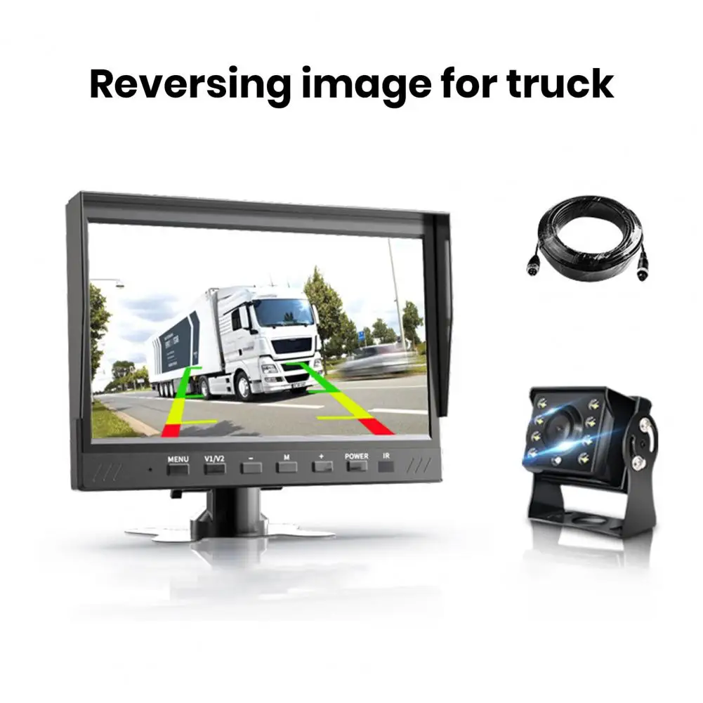 

RV Backup Camera 7 Inch Display Monitor Waterproof Easy Install Wide Viewing Angle 1080P HD-compatible Resolution Camera