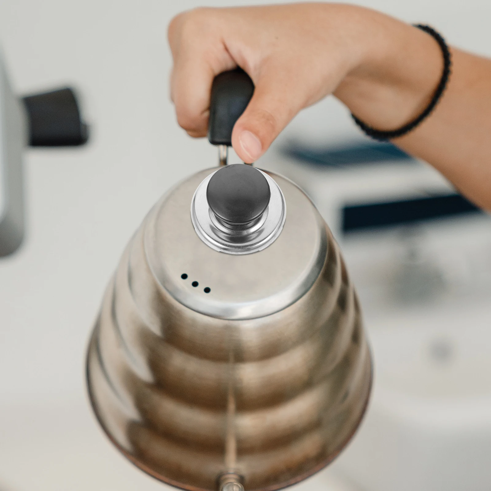 

Whistling Lid Knob Stainless Steel Water Kettle Cover Kit Replacement Handle For Tea Kettle Boil Alert Universal Fit