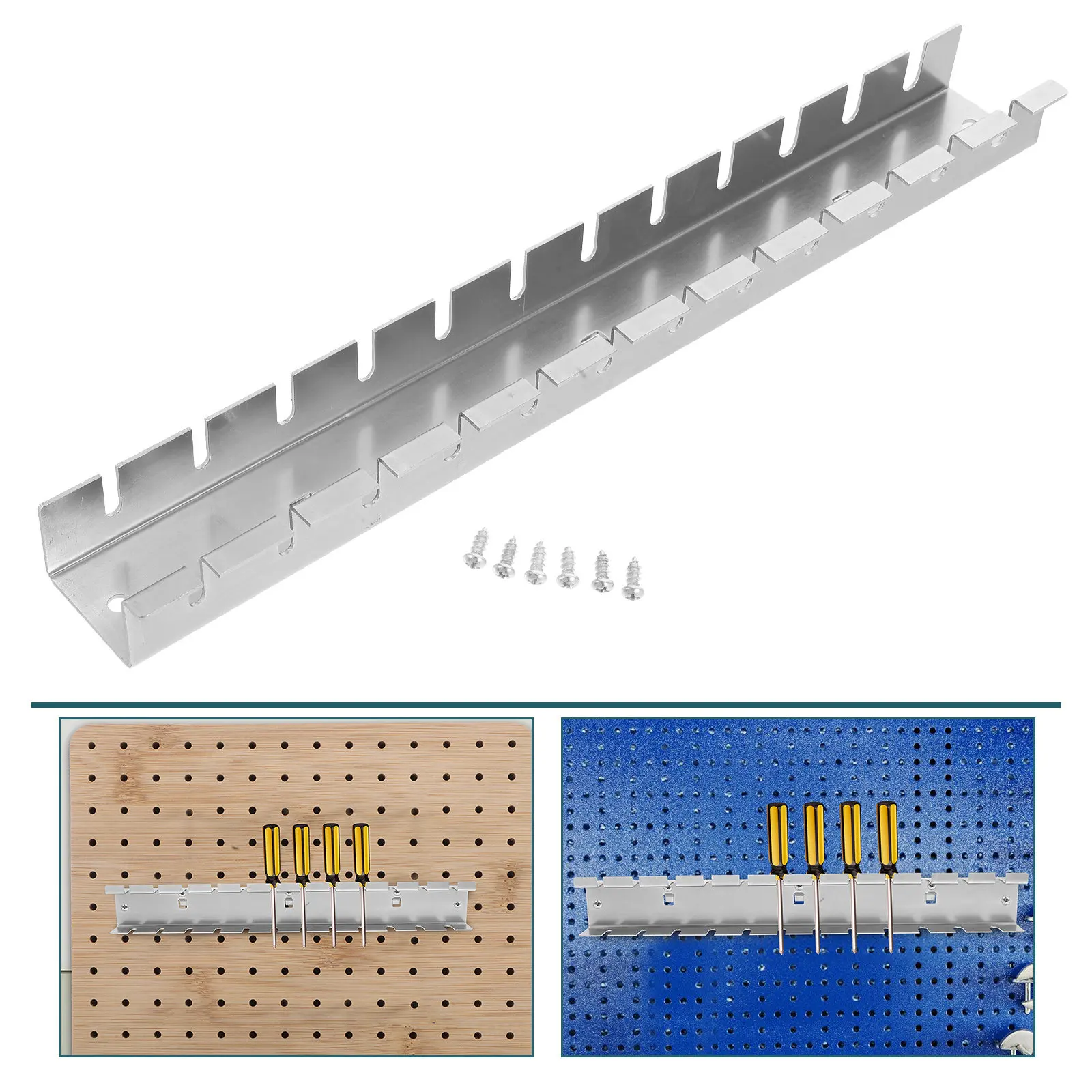 

Стальные крючки для инструментов на перфорированной доске, держатель для отверток, настенный органайзер для мастерской, гаража, мастерской комнаты, экономия места, хранение инструментов