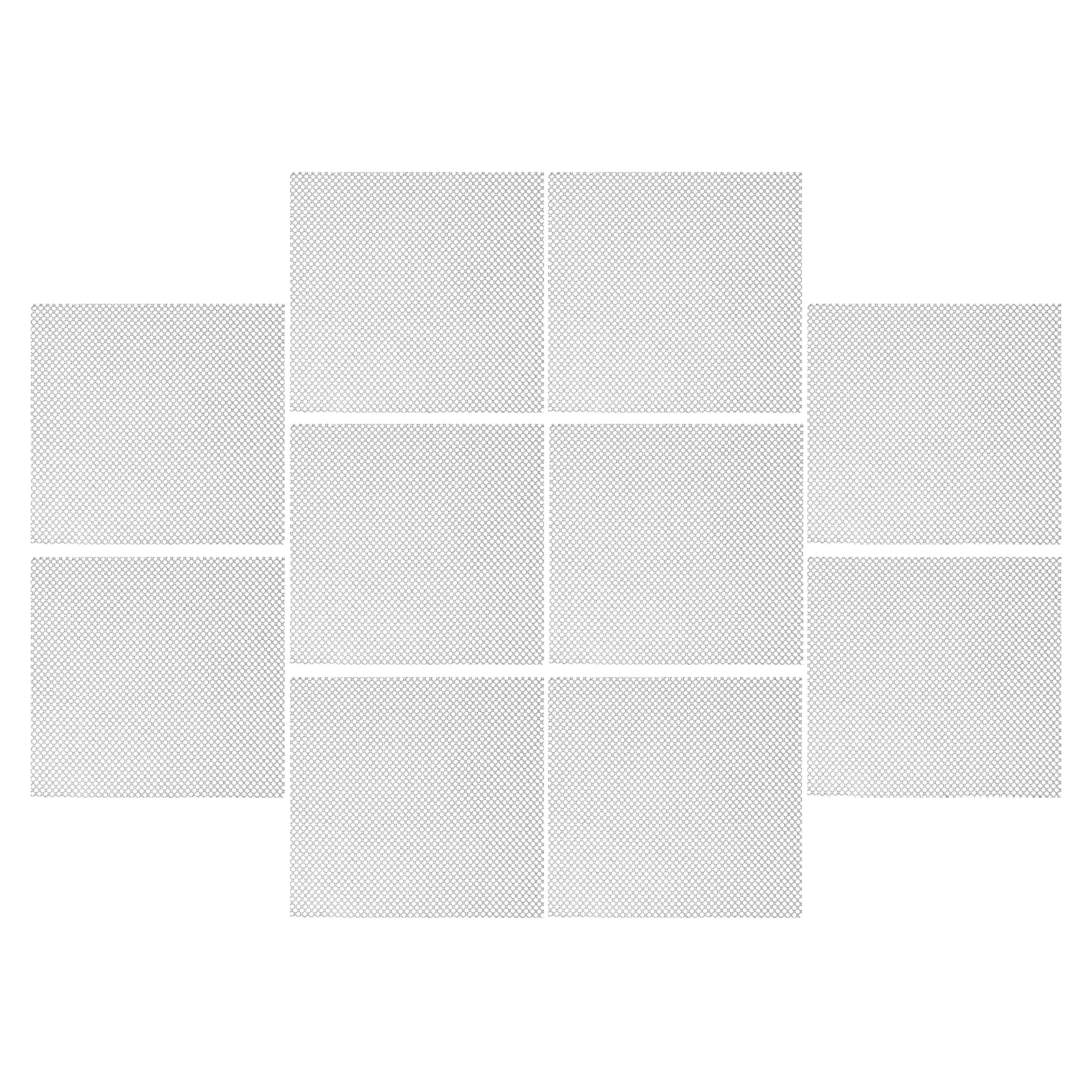 

10pcs Mask Eye Network Lightweight Breathable Mesh for Furry Costumes Crafts Props DIY White Mesh Fabric Realistic Mask