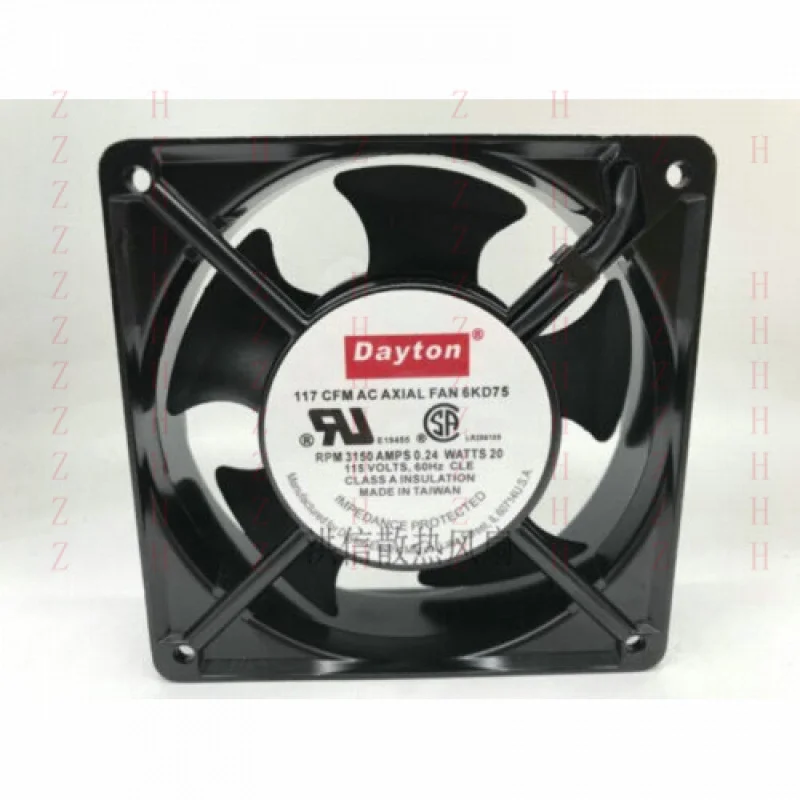 

XXZ для 1 шт. вентилятора 0,24 А 120 мм x 38 мм 12 см охлаждающий вентилятор 117 куб. футов в минуту AXIAL FAN 6KD75 115 В