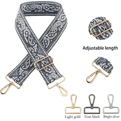 5CM Wide Diy Single Shoulder Crossbody Strap Adjustable Jacquard Pattern Strap Bag Strap Striped All-In-One Bag Strap