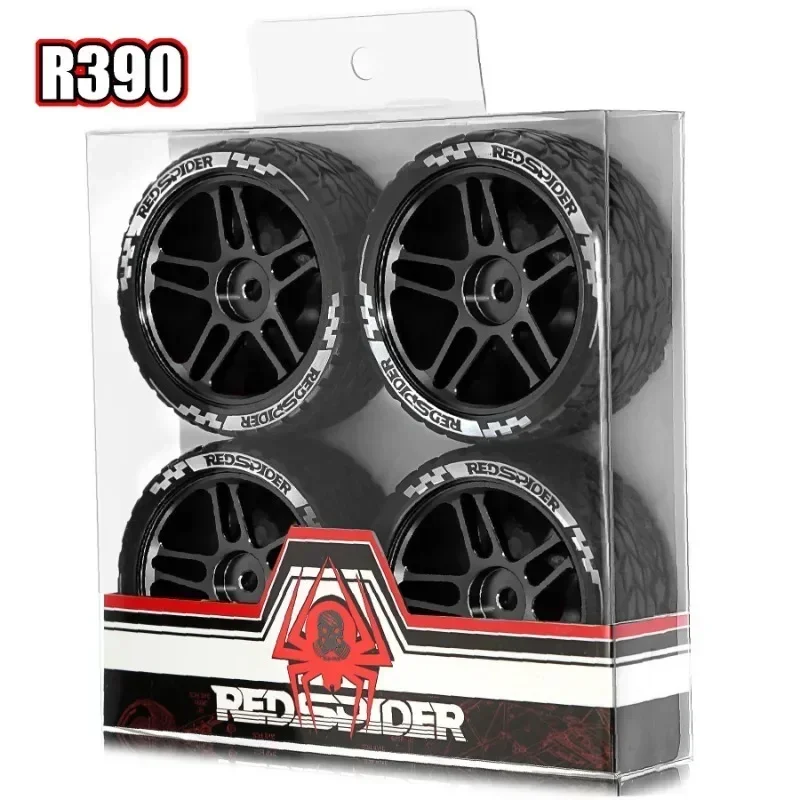 

1/10 RC Racing Wheels Tires Set - 12mm Hex Metal Rims for HSP HPI Kyosho - On-Road Tamiya TT01/TT02/XV01/XV02 Car Upgrade