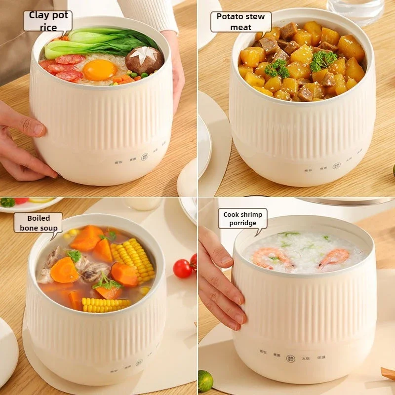 Rice Cooker Mini Frying Steaming 4-in-1 Electric Cooking Pot Small Rice Cooker for 2-3 People Electric Rice Cooker Insulation
