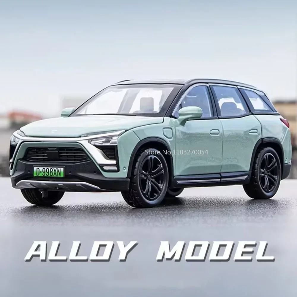 Suv-子供用合金車モデルのおもちゃ,新しいエネルギー車,音と光のシミュレーションを備えたダイキャスト,ギフトコレクション1:32,nio es8