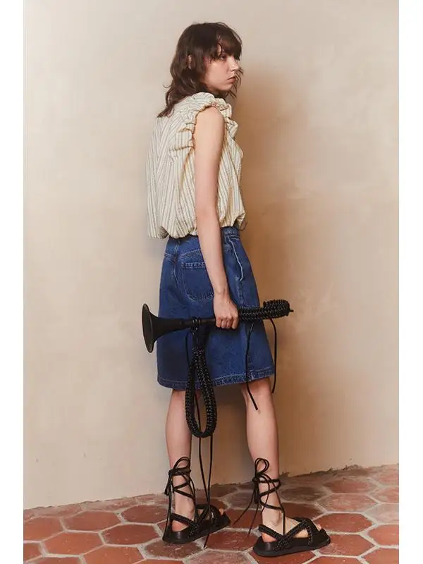 

Джинсы-капри оригинального дизайна из денима с высокой талией, прямые, из хлопка со стрейчем, для женщин 8-24 лет