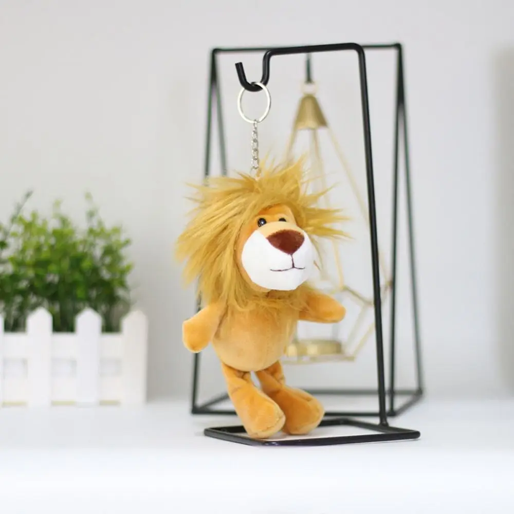 Children Gift Bag Charm Key Chain Hanging Decoration Jewelry Car Keyring Little Lion Doll Keychain Plush Doll Plush Keychain