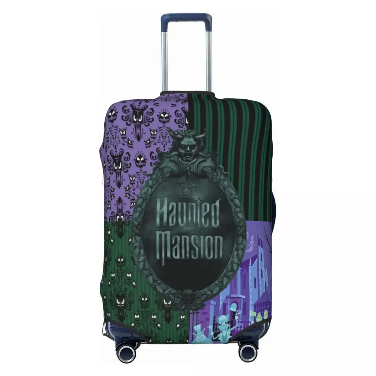 

Custom Haunted Mansion Sign Luggage Cover Cute Suitcase Protector Covers Suit For 18-32 inch