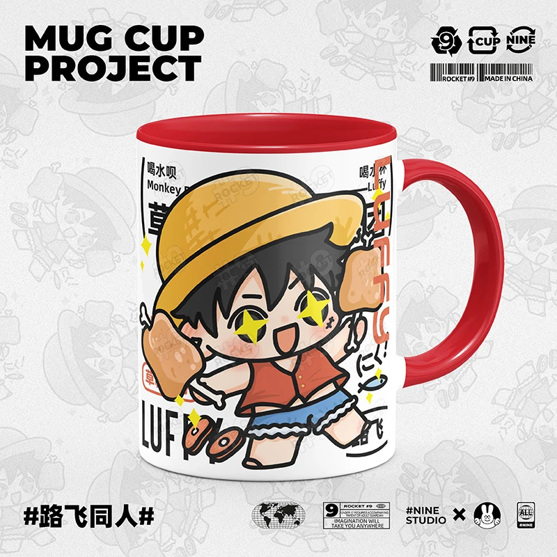 Luffy Roronoa Zoro Ace Sanji Water Law Mugs Coffee Milk Ceramic Gift for Friends