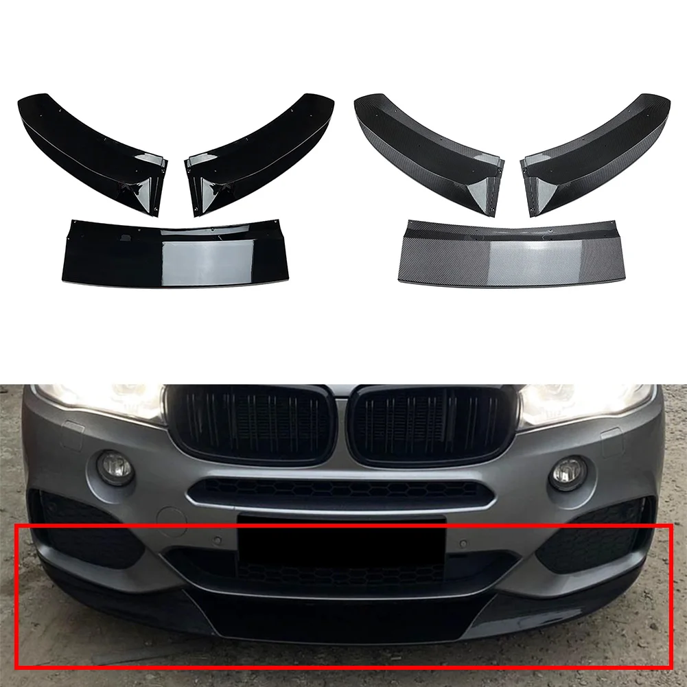 3Pcs/Set ABS Car Accessories Front Bumper Lower Spoiler Splitter Lip Trim For BMW X5 F15 M Sport 2014 2015 2016 2017 2018