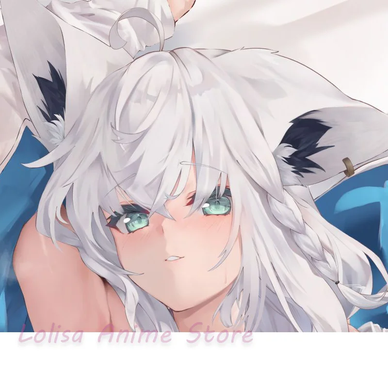Dakimakura Shirakami Fubuki Anime Body Pillow Cover Double-sided Print Pillowcase Life-size Birthday Gifts