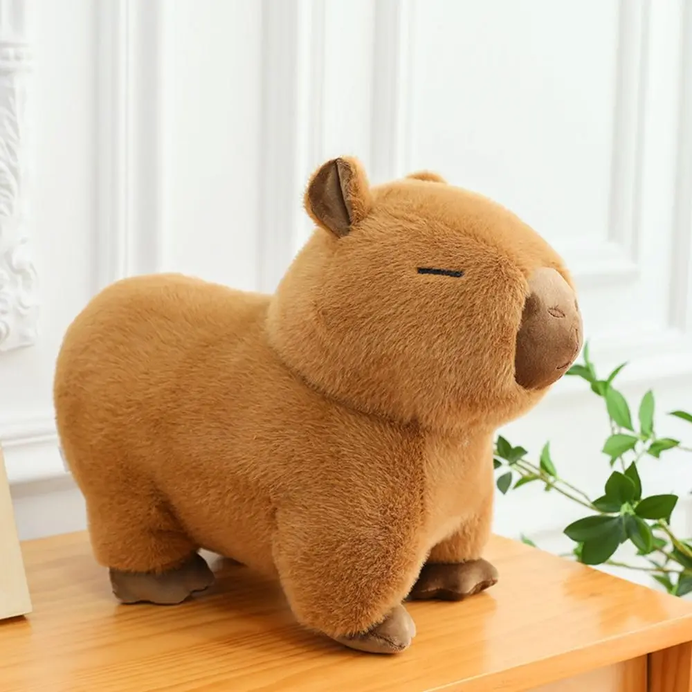 Peluche Capybara moelleuse, jouet de simulation de dessin animé, beurre doux, décoration d'intérieur, 30cm