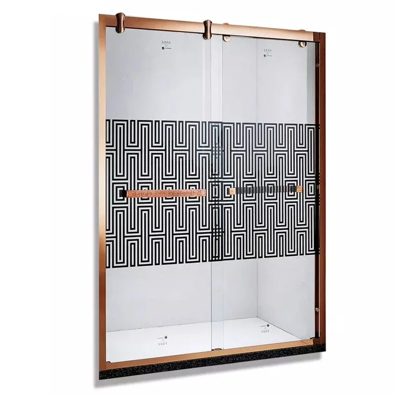 

Customised Classic 304 Stainless Steel Metal Frame Bathroom Recessed Rectangular Double Sliding Tempered Glass Shower Door