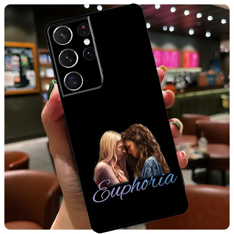 Euphoria Zendaya Case Cover For Samsung Galaxy S23 S21 Ultra S20 FE S9 S10 Plus Note 10 Note 20 S22 Ultra Fundas Coque