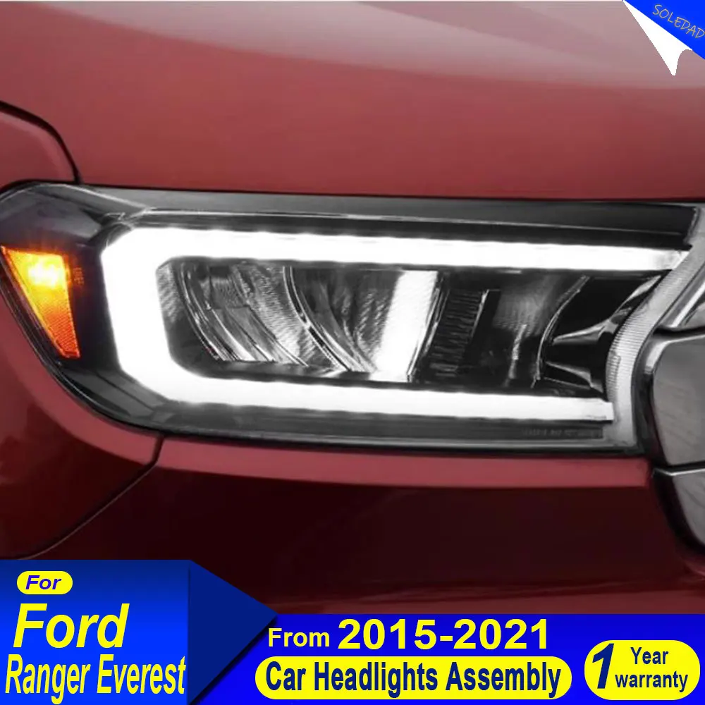 

LED Head Lamp For Ford Ranger 2015-2021 Car Accessories Headlight Assembly LED Lights Lamp DRL Signal Daytime Running Light
