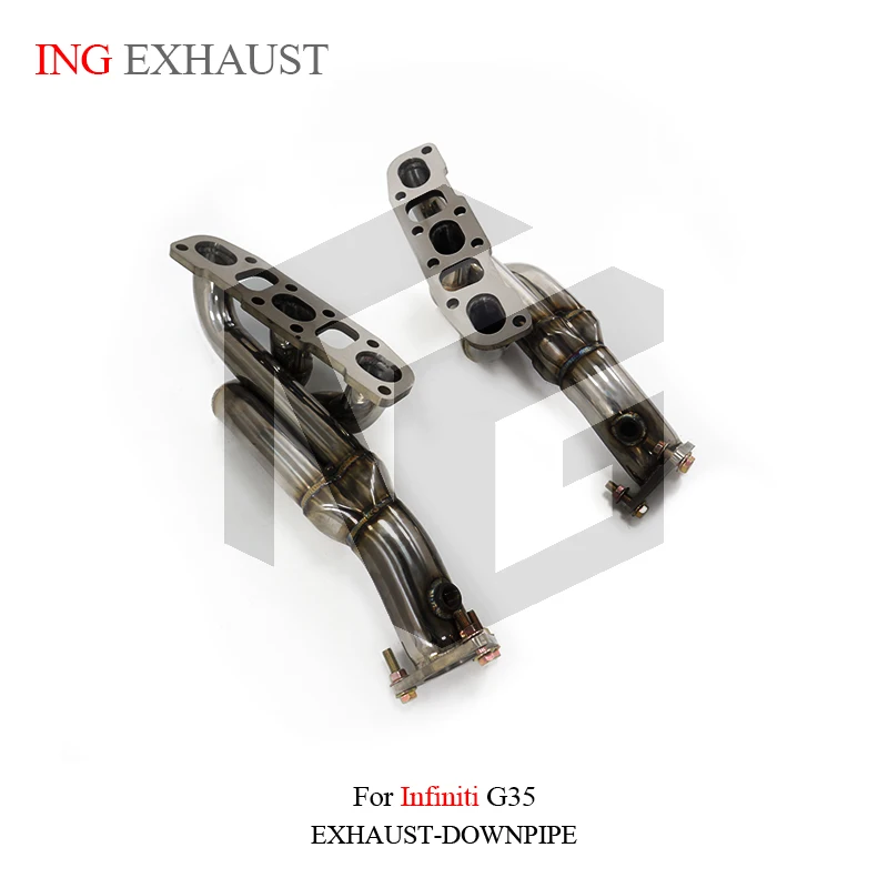 Coletor de escapamento 304 ING para sistema de acessórios de desempenho de bico de escapamento Infiniti G35 3.5L V6