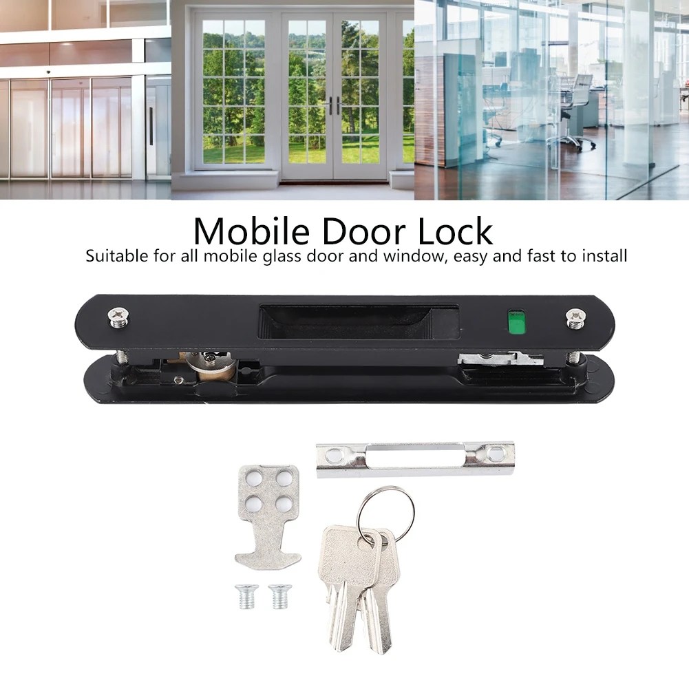 Door Lock Lock Catch Sliding Door Window Hook Lock Modern Mobile Door Single Double Sided Lock Catch for Home Household Supplies