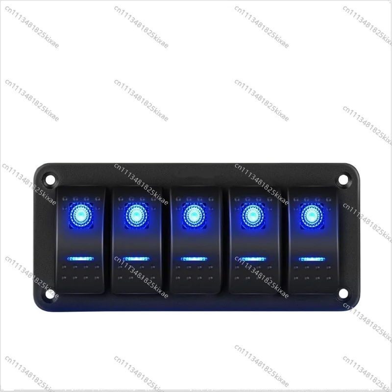 For 5 Position Switch Ship Rocker Panel Car Retrofit 5 Position Swing Switch Panel Marine Waterproof Ship Type Car