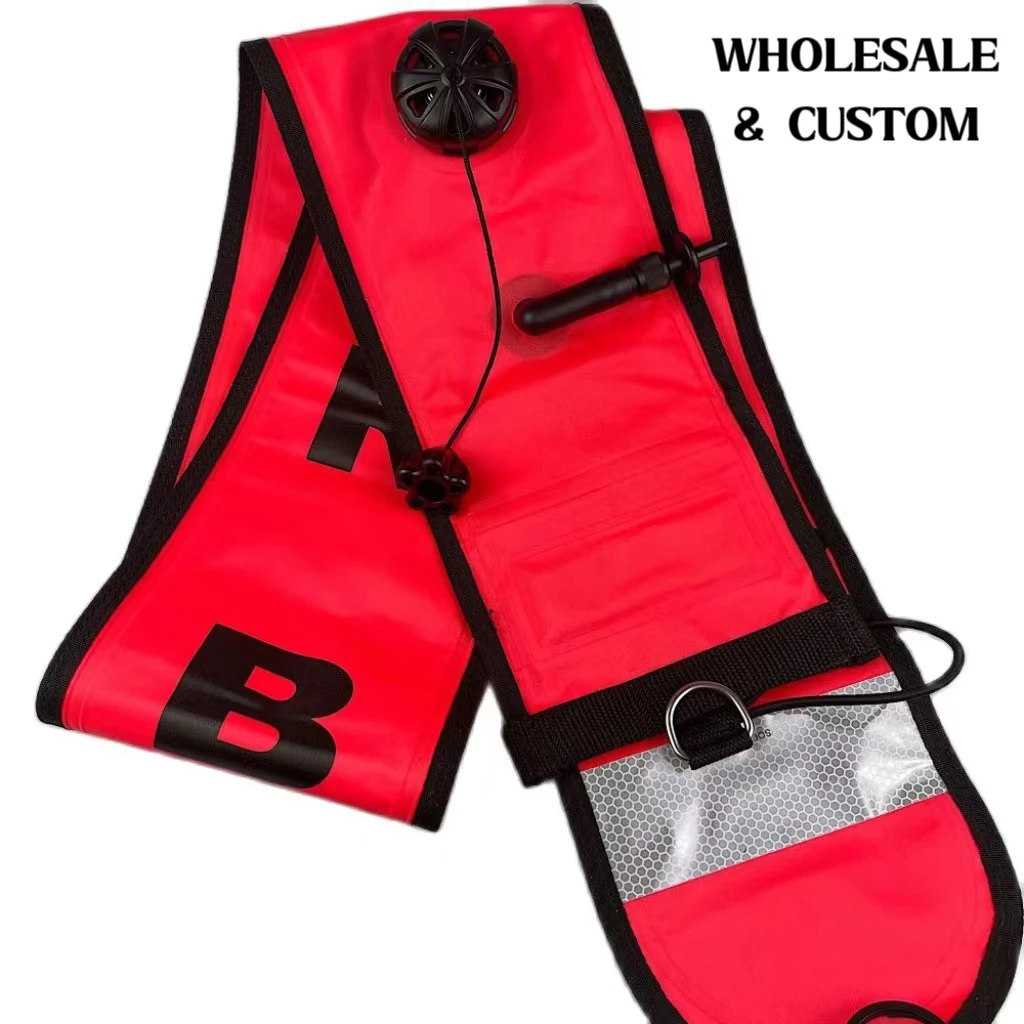 

Wholesale Custom 150CM*15CM Scuba Diving Buoy Surface Marker Underwater Spearfishing Safety High Quality Reflective Band SMB