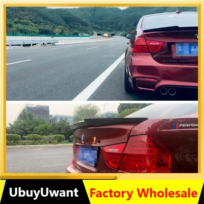 UBUYWUANT For BMW E90 3 Series M4 Carbon Fiber Rear Trunk Wing Spoiler 2005 2006 2007 2008 2009 2010 2011 For Bmw E90