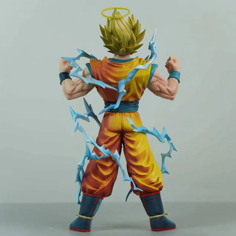 Dragon Ball Super Saiyan 2 Goku With Halo Power Up Effect Anime Figure Collectible Model Desktop Decoration Gift For Anime Fans view 6