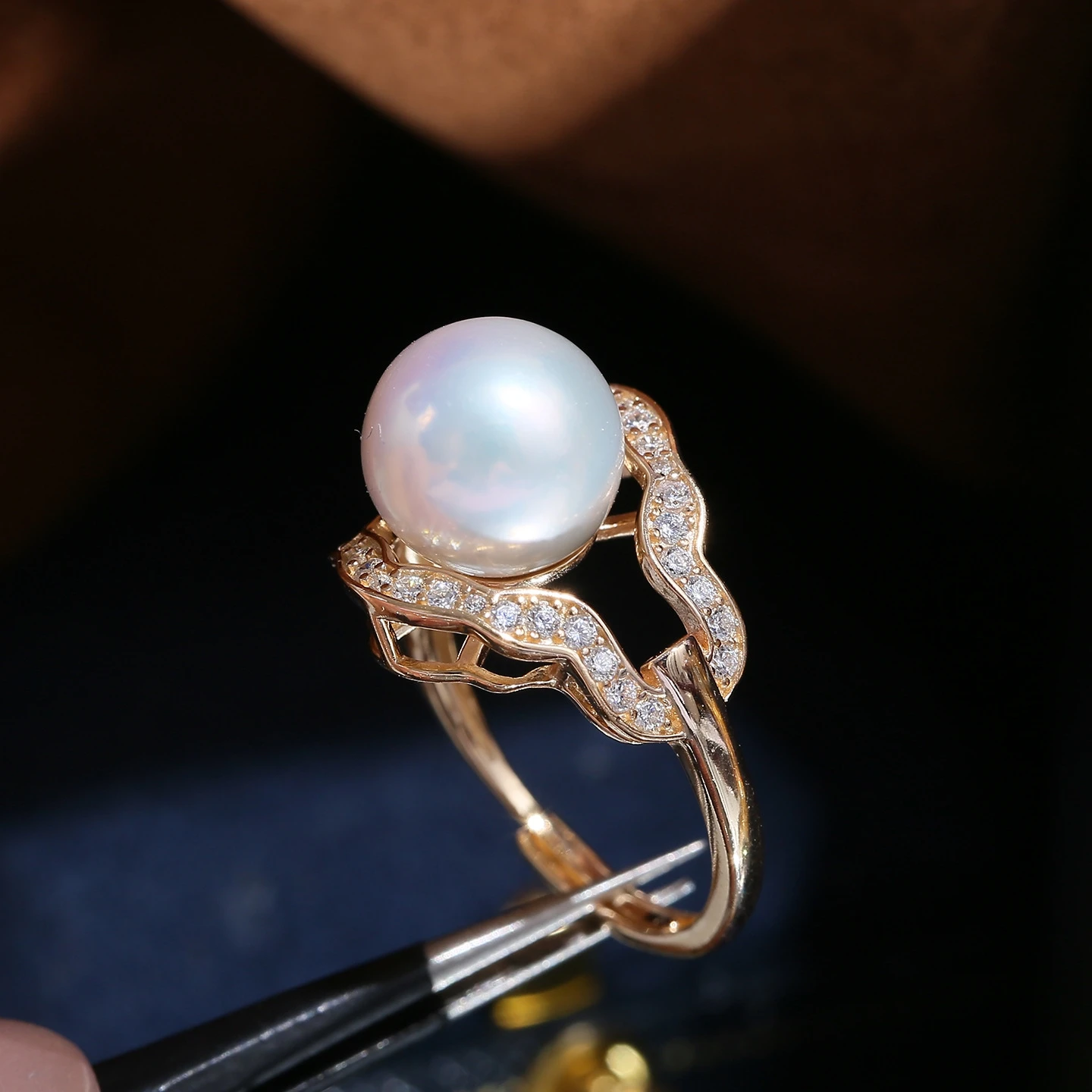 925 Sterling Silver Adjustable Finger Ring Mountings Base Setting Findings Jewelry Mount Accessories for 11-12mm Pearls 3pcs/lot