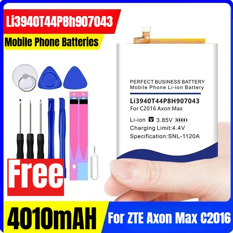 

Li3940T44P8h907043 3.85V 4010mAH Mobile Phone Batteries for ZTE Axon Max C2016