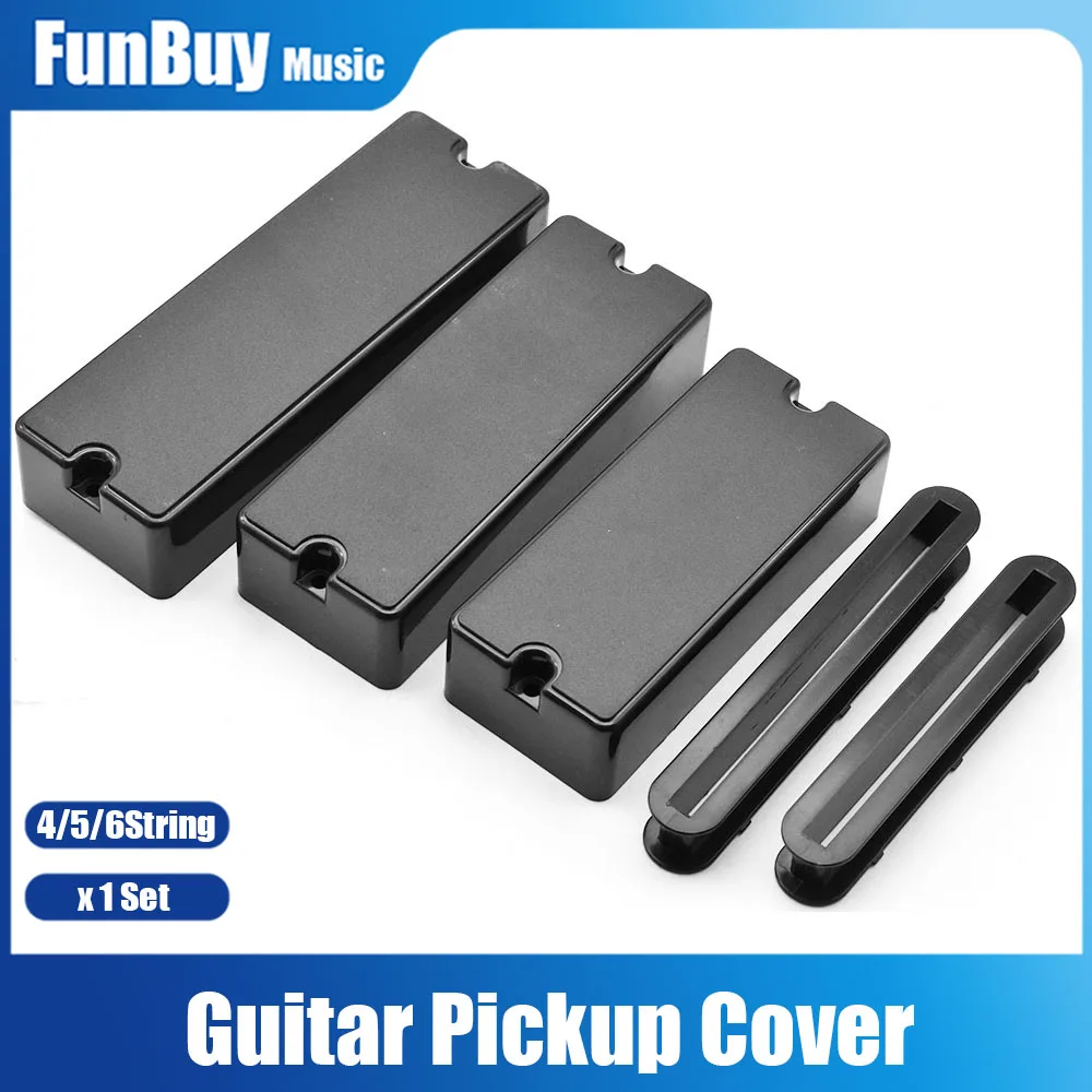 Plastic Sealed Closed Type 4/5/6 String Bass Guitar Pickup Cover  Lid/Shell/Top with 2 Screw Hole Electric Guitar Parts