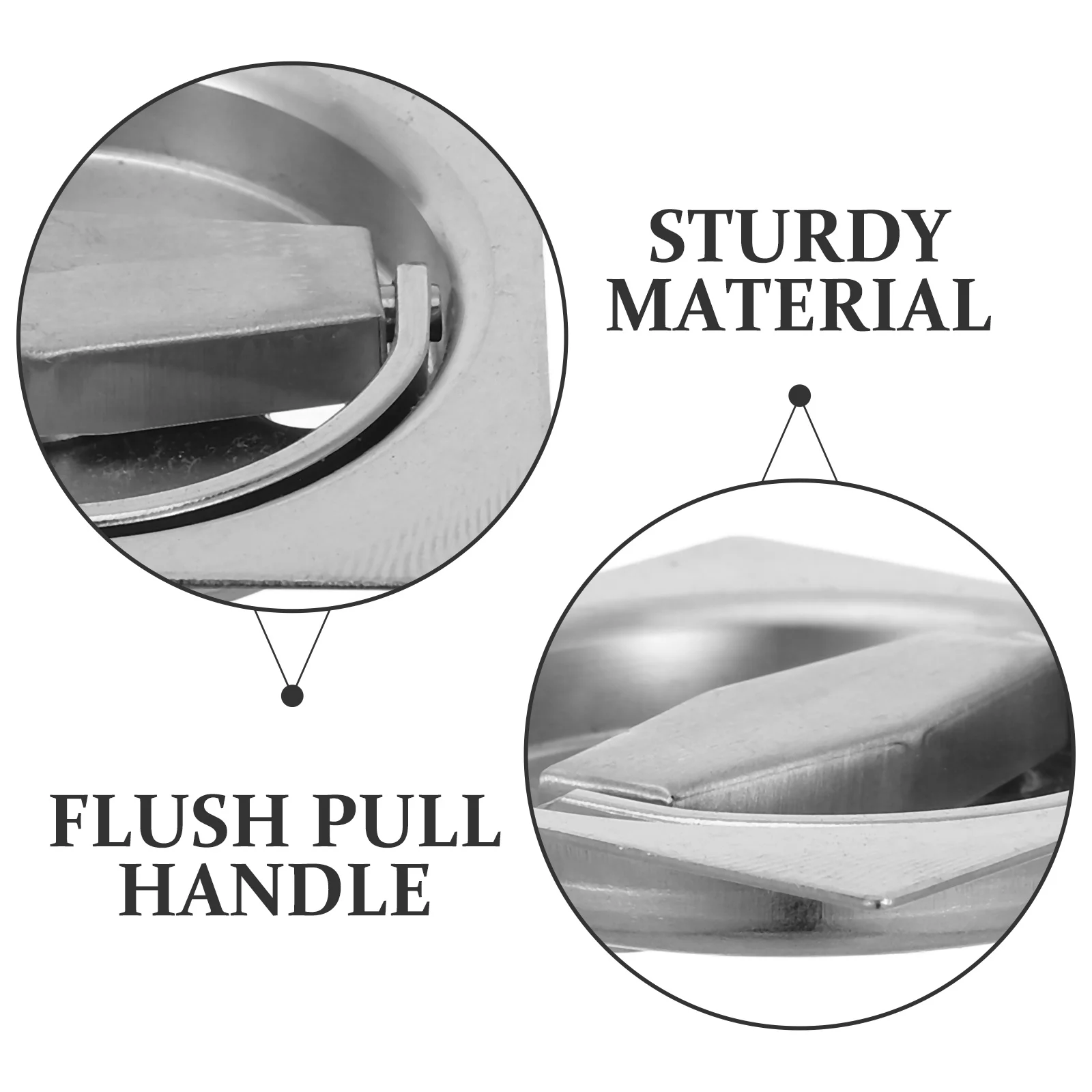 

1Pcs Fireproof Door Pull Handle Stainless Steel Round Flush Pull 55Mm Mount Hole Silver Tone for Sliding Cabinet Drawer