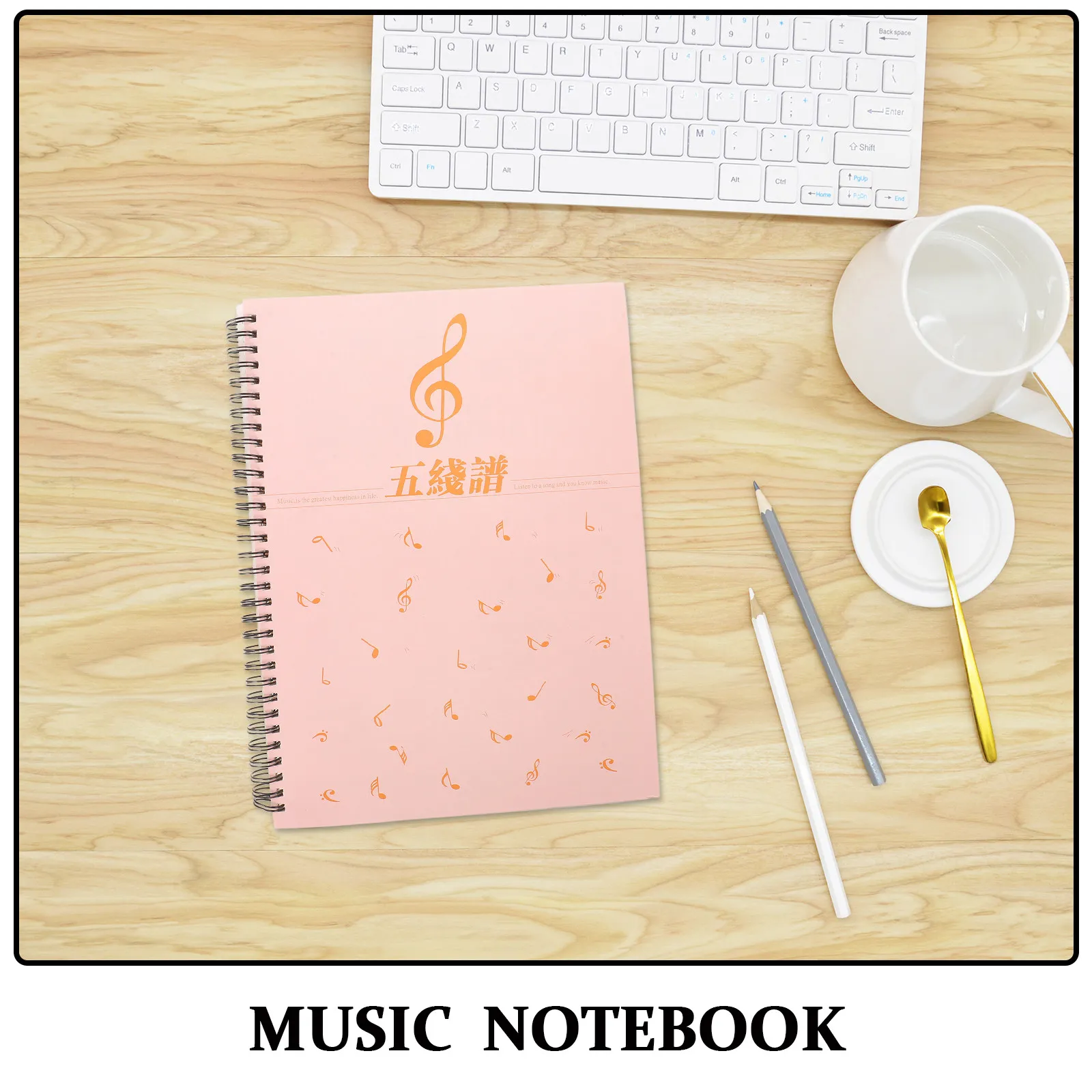 80Sheets Music Notebook A4 Music Staff Notepad for Piano Guitar Songwriting Practice Notebook Suitable for Beginners
