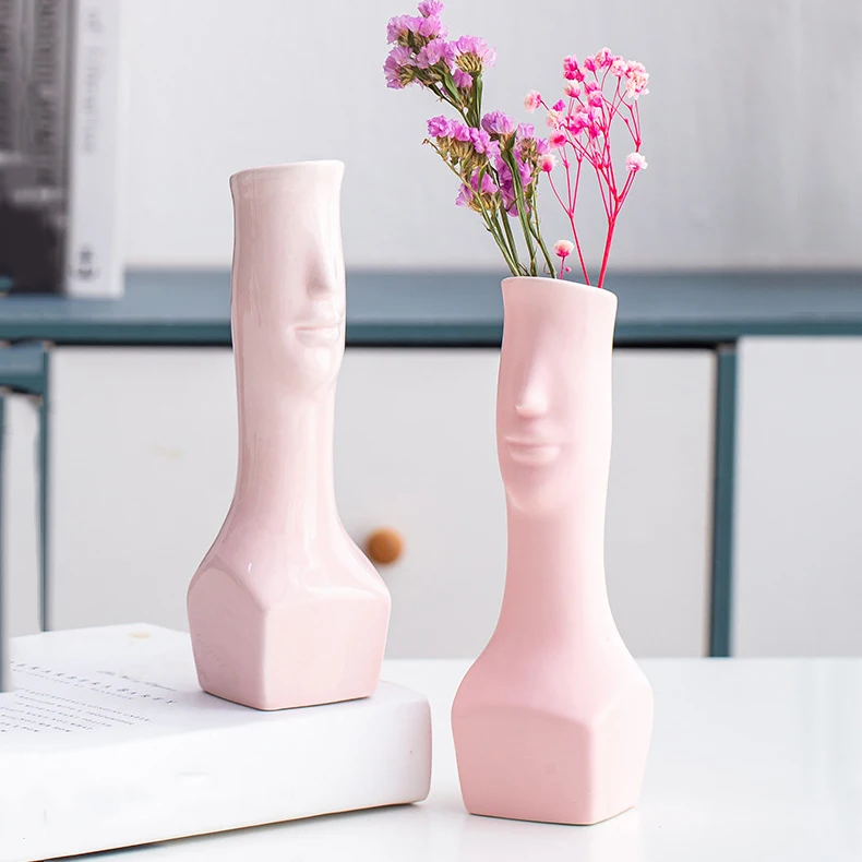 

Creative Body Vase Ceramic Hydroponic Vase Flower Arrangement Home Decor Desktop Art Ornaments Garden Decoration