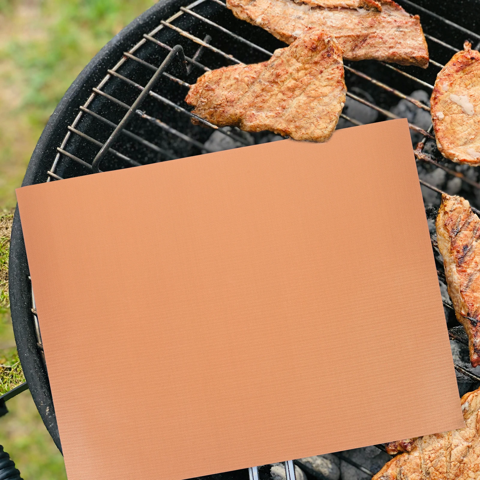 

5Pcs Bbq Grill Mats Reusable Fiberglass Baking Mats Nonstick Cooking Sheets Outdoor Barbecue Accessories Baking Mat