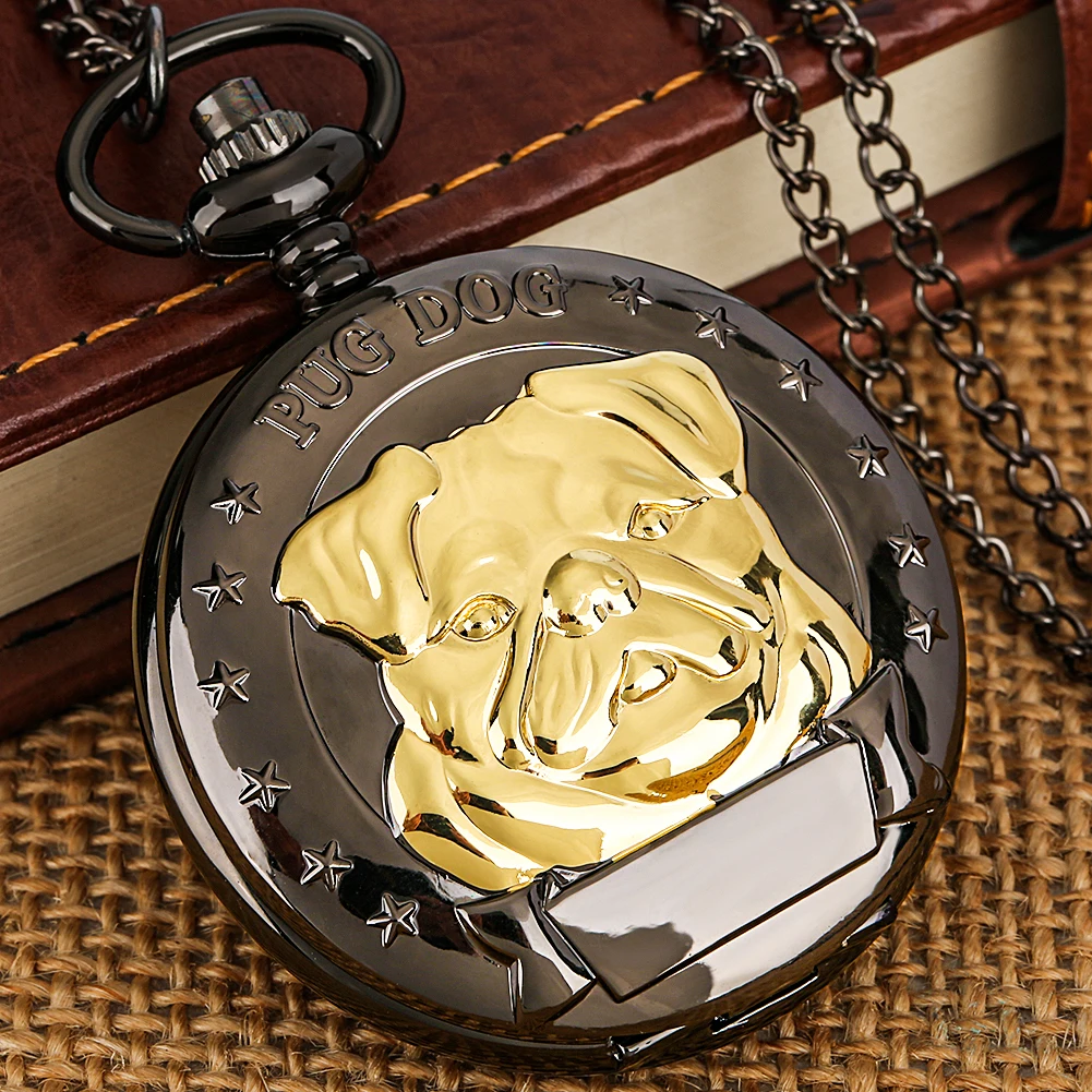 

Pet Dog Pocket Chain Watch Classic Premium Quartz Animal Watches Men Women Pendant Necklace Accessories Clock Souvenir reloj