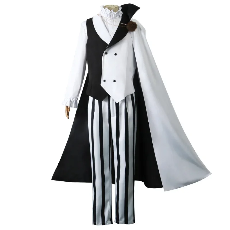 Nikolai Gogol Cosplay Costume Anime Bungee Stray Dog Season 4 Angel Men's Clothing Decline Halloween Party Coat Cloak Uniform