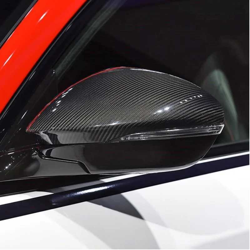 ل ألفا روميو جوليتا ألياف الكربون الجافة التصحيح تعديل مقاومة للتآكل غطاء مرآة الرؤية الخلفية