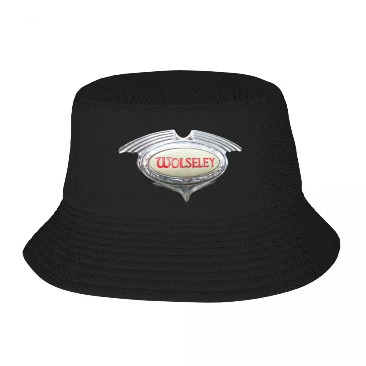 

New Wolseley 1960s British classic car badge photo Bucket Hat Golf Cap hiking hat Male Hat Women Men's