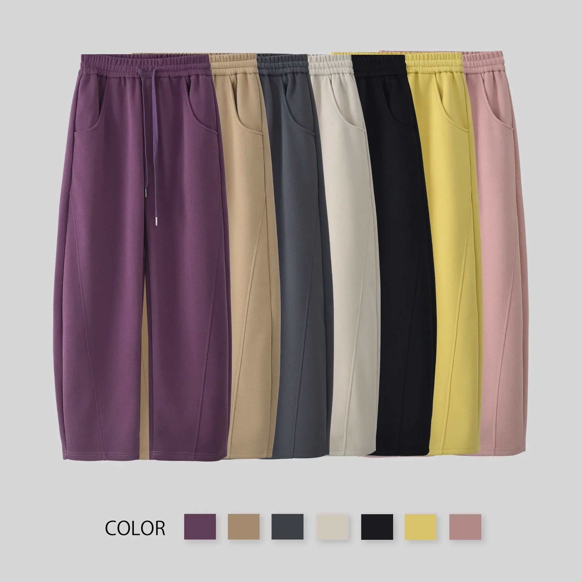 Pantaloni a banana Pantaloni a gamba larga da donna autunno inverno Vita alta Pantaloni dritti da donna piccoli Pantaloni da caffè tutti abbinati