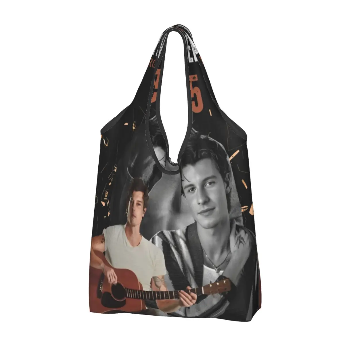 

Reusable Shawn Mendes Tour 2025 Album Shopping Bag for Groceries Foldable Grocery Bags Washable Large Tote Bags