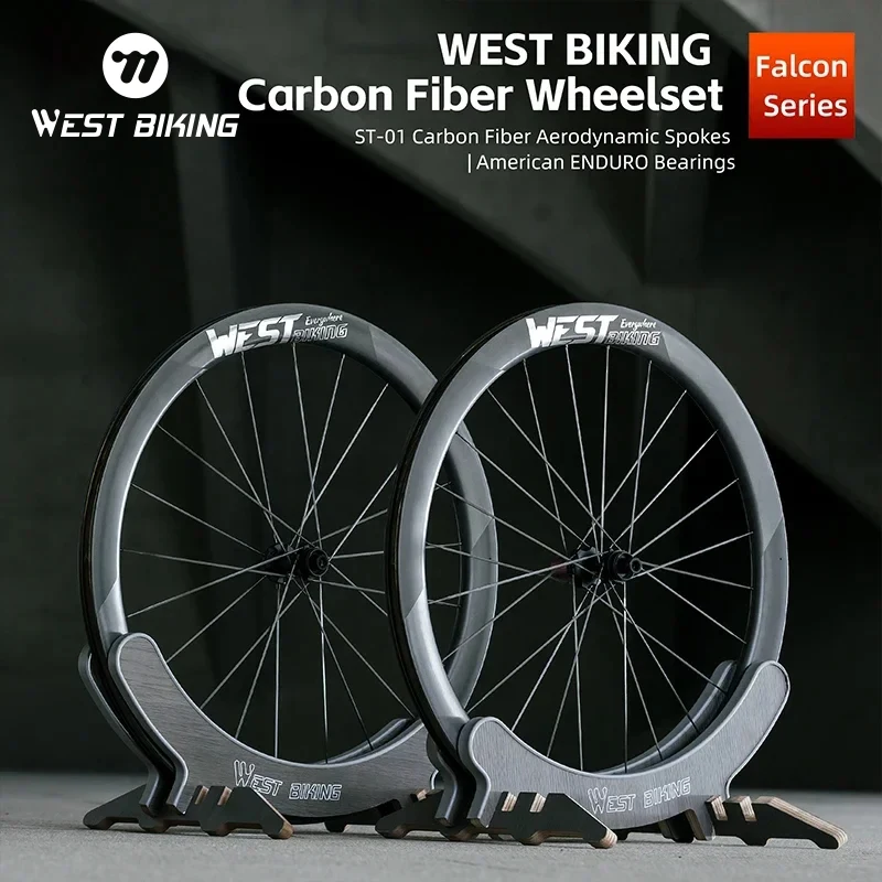 

WEST BIKING Bicycle Wheel T700 T800 Carbon Fiber Wheel Tubeless Tyre Road Bike Wheel Set Disc Brake 36T 49mm Cycling Wheel Parts