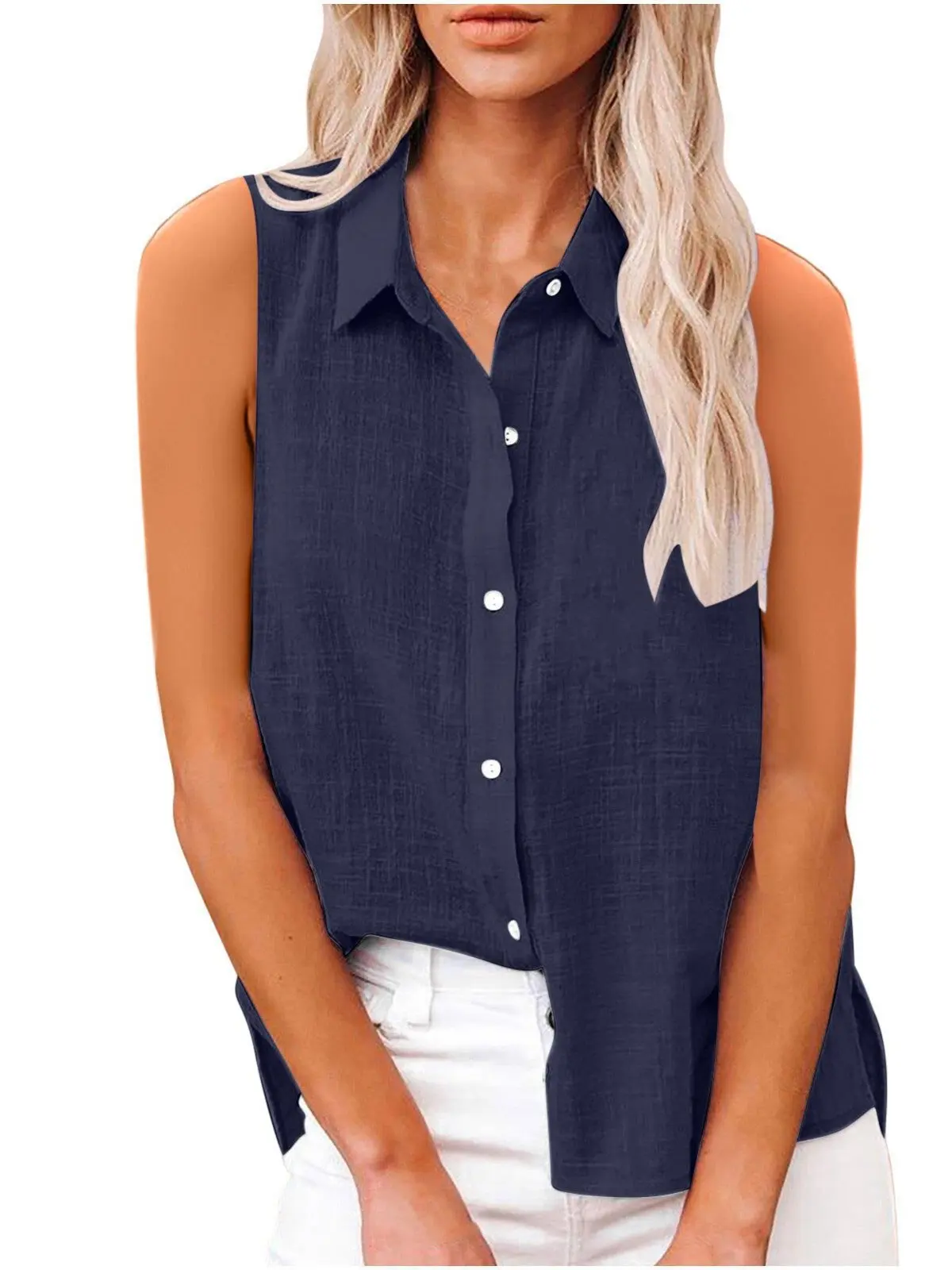 

Повседневная женская одежда с воротником на пуговицах, лето 202, обычный тонкий хлопок, 00% льняной материал, сделано в Китае