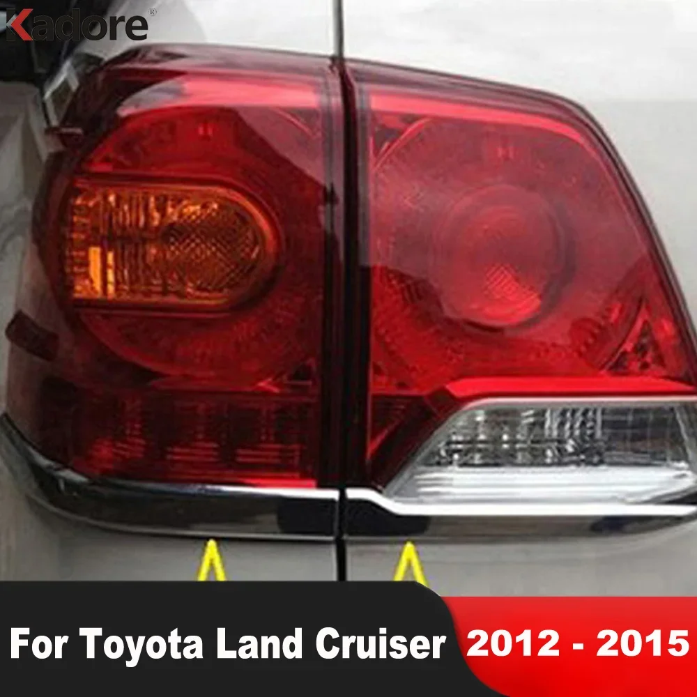 Rear Light Lamp Eyebrow Cover Trim For Toyota Land Cruiser J200 2012-2014 2015 Chrome Car Taillight Eyelid Strip Accessories