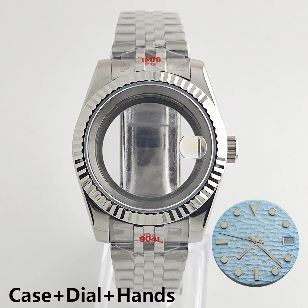 36/39 мм NH35 корпус циферблат сапфировое стекло мужские часы подходят для механизма NH35 NH38 механизм аксессуары для часов инструмент для ремонта